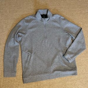 Mens Lululemon Textured Double-Knit Cotton Half Zip